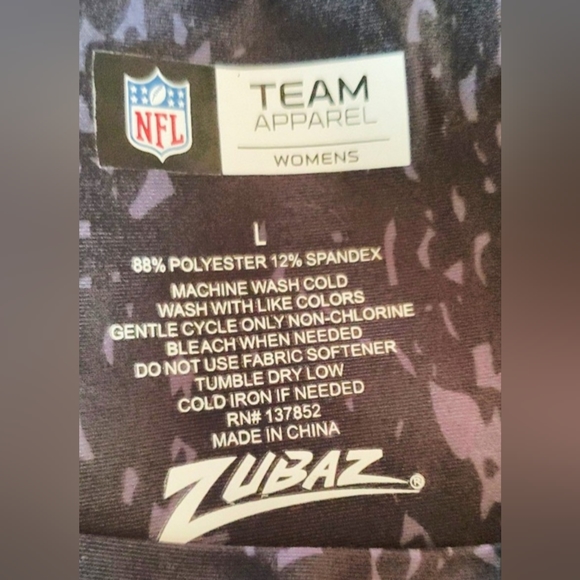 NWT NFL Carolina Panthers Football Leggings LG Women Stretch Pants - Picture 5 of 8